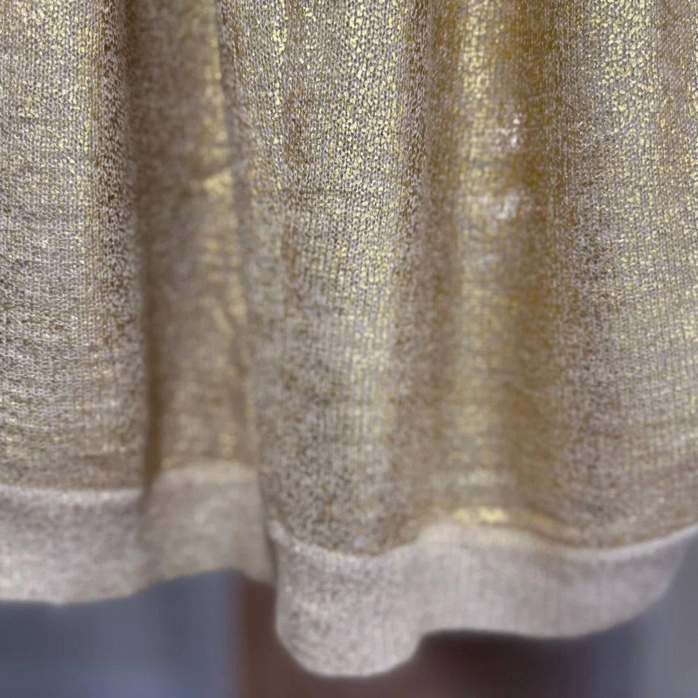 Vanessa Bruno Gold Short-Sleeve Mohair-Blend Sweater, US M/L (VB Sz 2/IT 42) - Picture 5 of 13